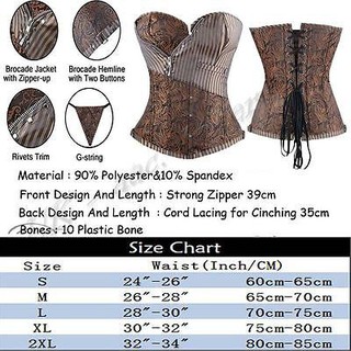Áo corset cúp ngực sọc nâu