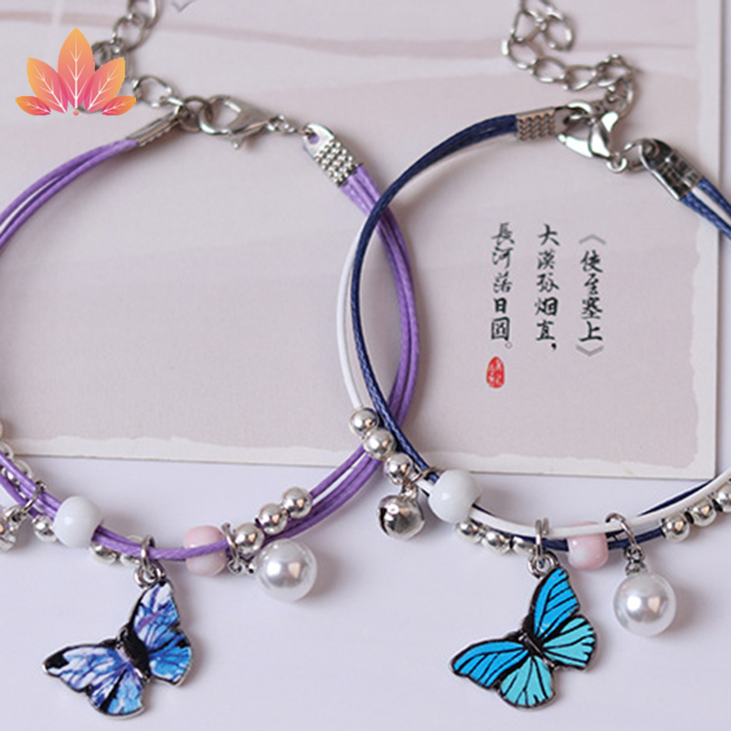 Vòng tay mặt hình bướm xinh xắn thời trang cho cặp đôi Jp52