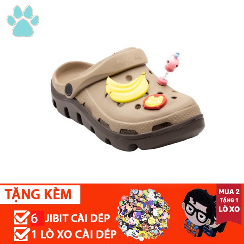 Dép Cross Xám Đế Nâu Lượn Sóng Siêu Hịn💖FREESHIP💖Sục Cross Bít đầu Hotrend Bun SHop | BigBuy360 - bigbuy360.vn