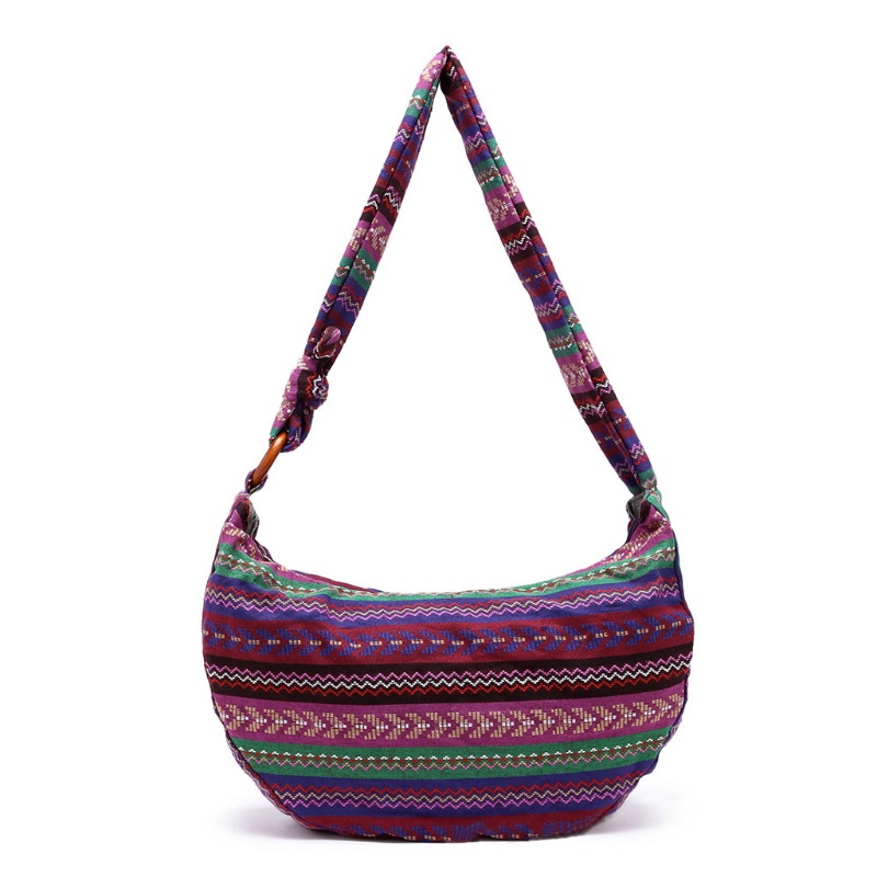 Túi Đeo Chéo Vai Họa Tiết Thổ Cẩm Phong Cách Boho Cổ Điển Dành Cho Nữ