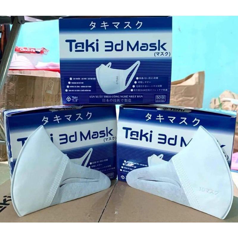 Khẩu trang y tế 3D mask 4 lớp kháng khuẩn cao cấp hiệu Taki Unicharm ( hộp 50 cái)