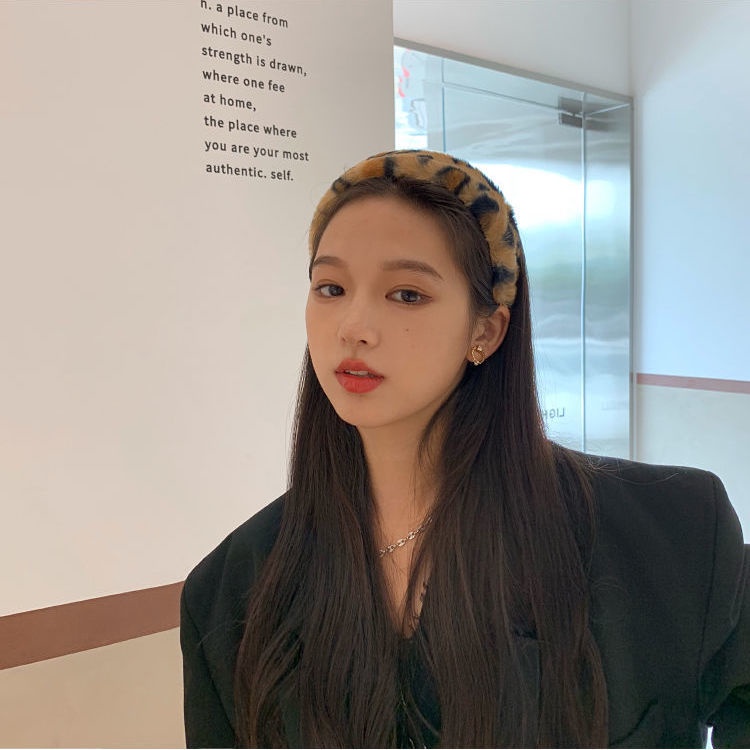 Băng Đô Cài Tóc Dạng Bấm Chất Liệu Lông Mềm Dày Dặn Màu Trơn 2022 Tiện Dụng Cho Nữ