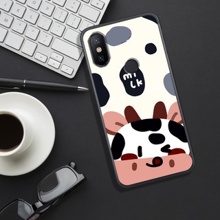 ỐP LƯNG  XIAOMI MI 6X/S2/REDMI 6 PRO/MI A2/Mi 8/Mi 8 SE,   IN HÌNH BÒ SỮA SIÊU ĐÁNG YÊU VÀ NGỘ NGHĨNH.