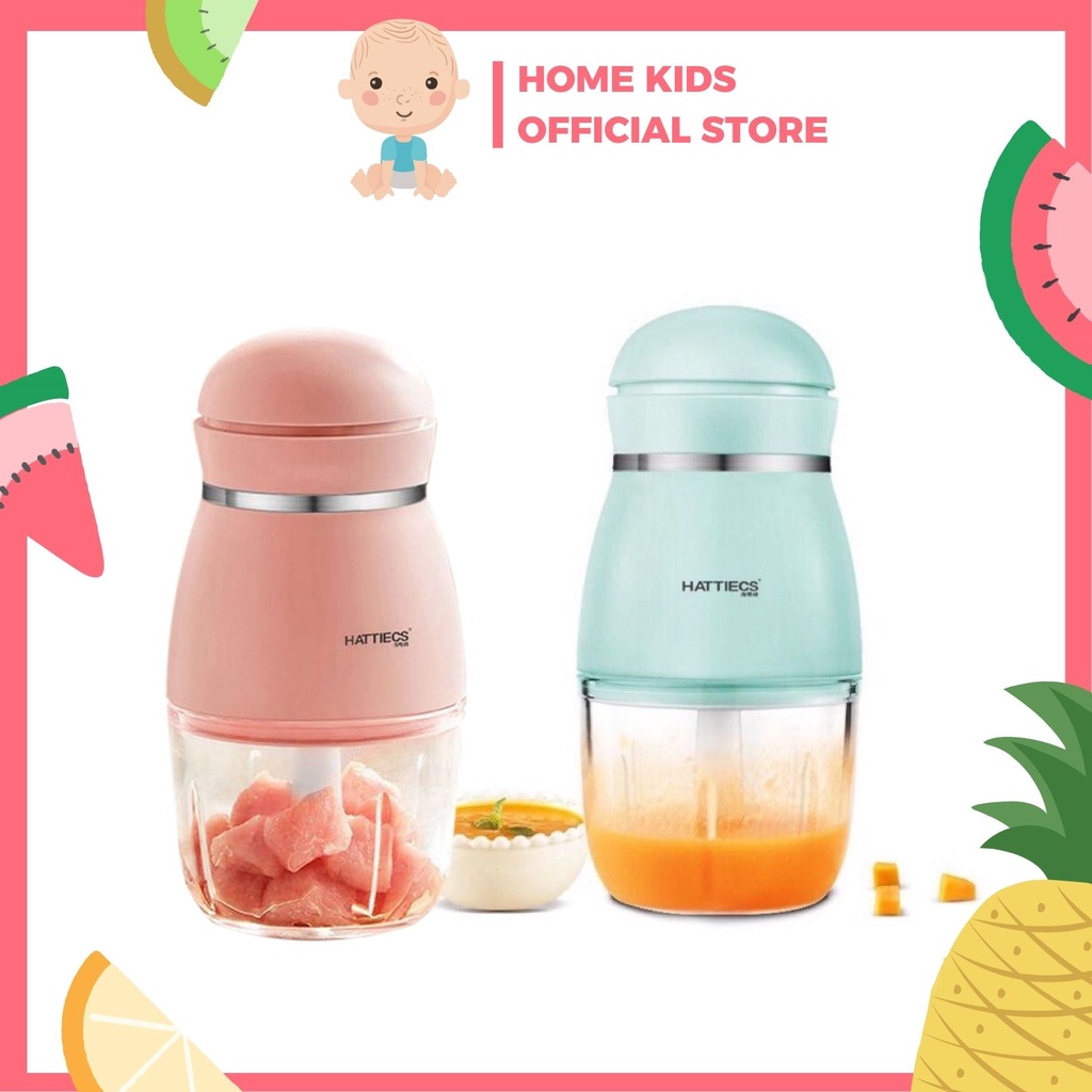 Máy Xay Ăn Dặm Cốc Thuỷ Tinh Cho Bé Hattiecs- Máy Xay Cốc Thuỷ Tinh 6 Lưỡi Dao