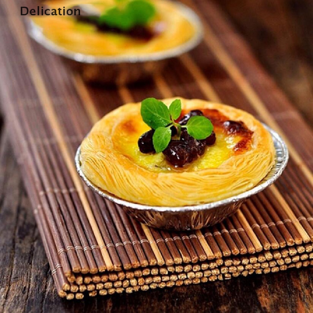 Set 100 Giá Đỡ Bánh Trứng / Bánh Cupcake / Muffin Bằng Nhôm Sử Dụng Một Lần Tiện Lợi