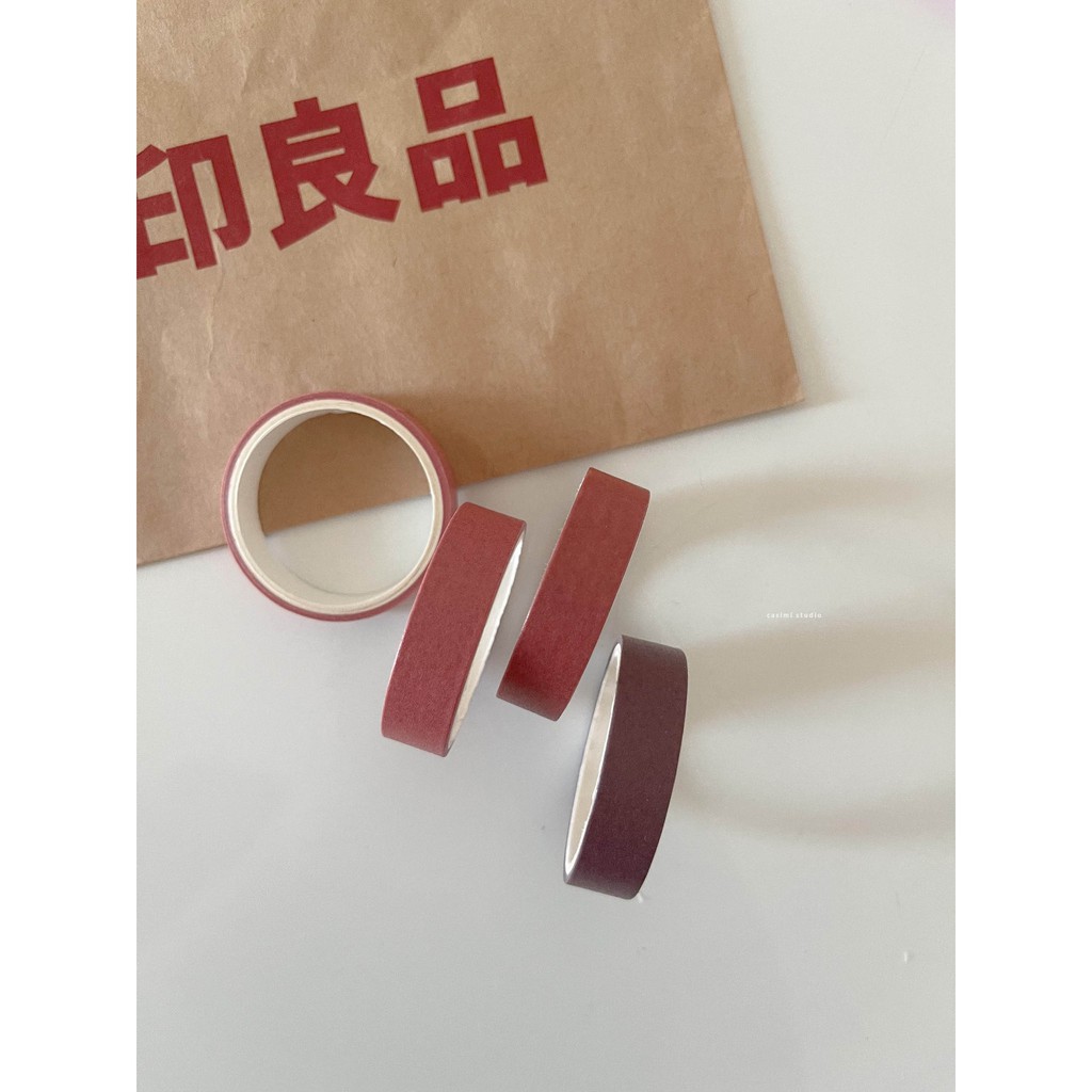 4 cuộn MASKING TAPE băng keo giấy dán bìa ảnh VINTAGE trang trí tường, dán postcard Casimi Decor