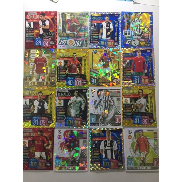 Lẻ thẻ cầu thủ match attax Ronaldo các phiên bản