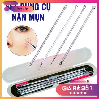 [SIÊU RẺ]  Set 4 cây nặn mụn 8 đầu chuyên dụng tại Spa, dụng cụ nặn mụn dùng trong các Spa