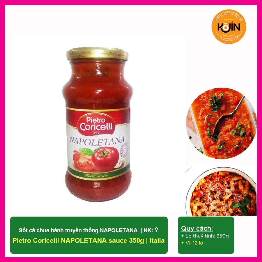 Sốt Cà Chua Hành Truyền Thống Pietro Coricelli 𝐒𝐔𝐆𝐎 𝐍𝐀𝐏𝐎𝐋𝐄𝐓𝐀𝐍𝐀 𝟑𝟓𝟎𝐆 - 𝐍𝐇𝐀̣̂𝐏 𝐊𝐇𝐀̂̉𝐔 𝐘́