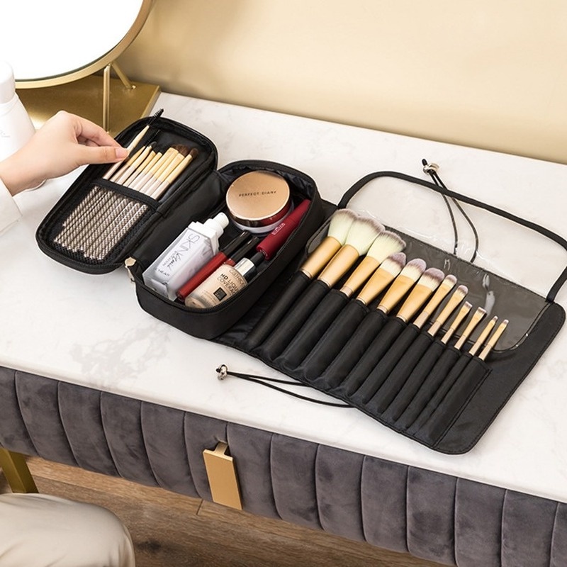 Túi Đựng Cọ Trang Điểm Bằng Nylon Chống Thấm Nước Đa Năng Tiện Dụng