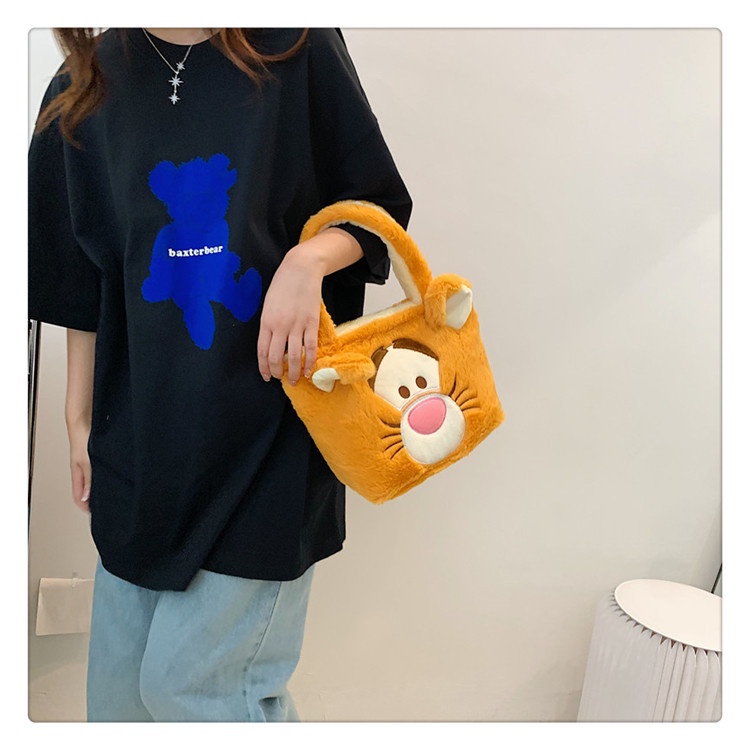 Túi Xách Đeo Vai Hình Thú Hoạt Hình Nhồi Bông Đáng Yêu Dành Cho Nữ