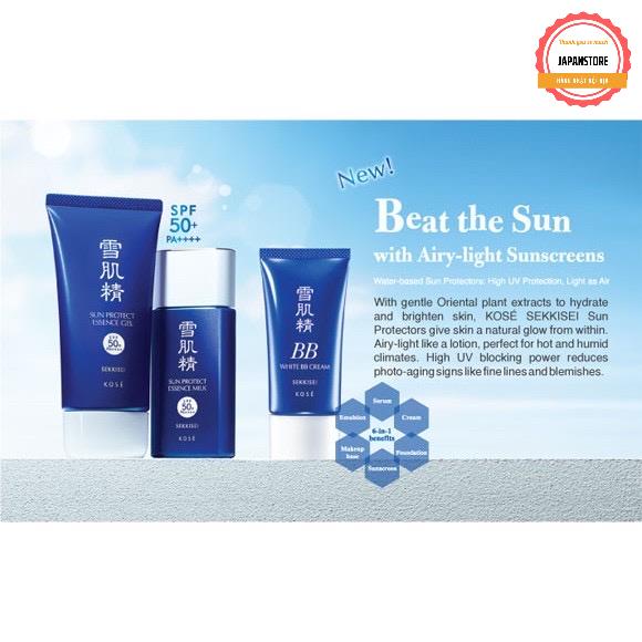 Kem chống nắng dạng sữa💖FREESHIP💖Chống nắng Nhật Bản Kose Sekkisei Skincare UV Milk SPF50+/PA++++  bảo vệ da | BigBuy360 - bigbuy360.vn