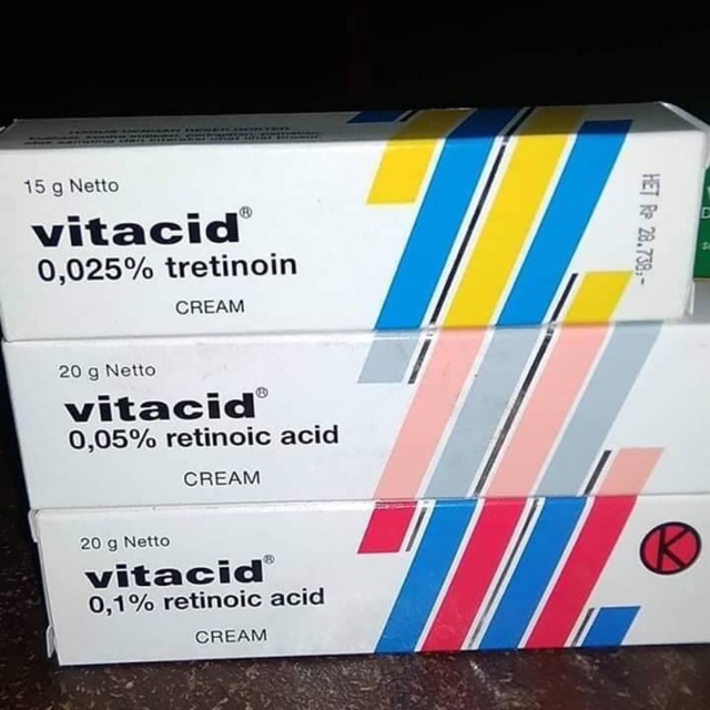 Tretinoin tretinol hãng Vitacid kem ngăn mụn ẩn lão hoá tàn nhang vita cid tretinon retinol