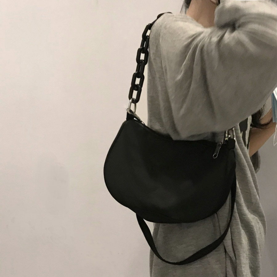 Xiaozhainv Túi đeo chéo dây xích phong cách Hàn Quốc trẻ trung sành điệu cho nữ