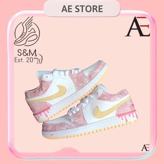 Giày Jordan Cổ Thấp Nữ, Giày JD Jordan 1 Low Paint Drip Thời Trang Full Box Bill