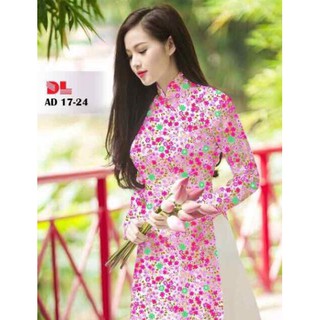 vải áo dài hoa nhí