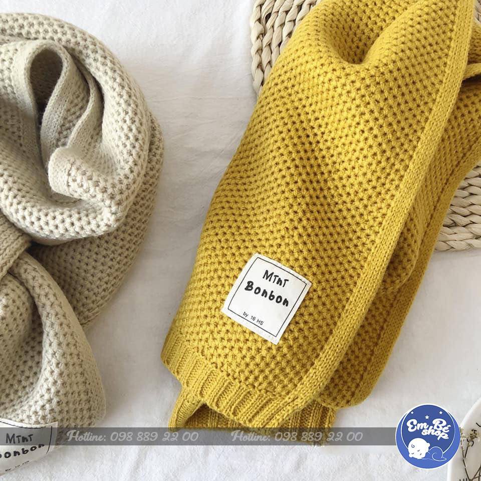 Khăn len trẻ em cao cấp - Khăn choàng cổ giữ nhiệt cho bé trai , bé gái chất liệu len tăm cao cấp