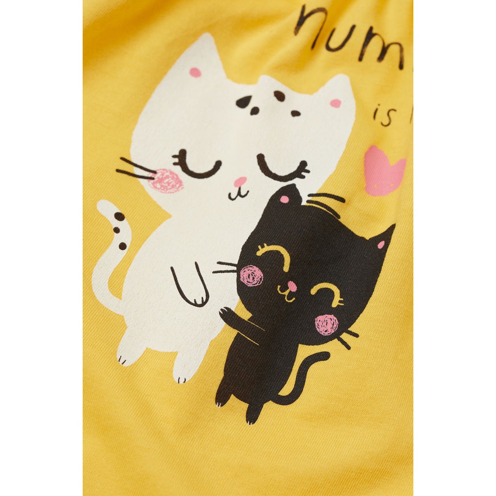Áo sát nách mèo vàng HM H&M size 2-6, 6-12m, 1-2, 2-3, 3-4y_hàng chính hãng authentic