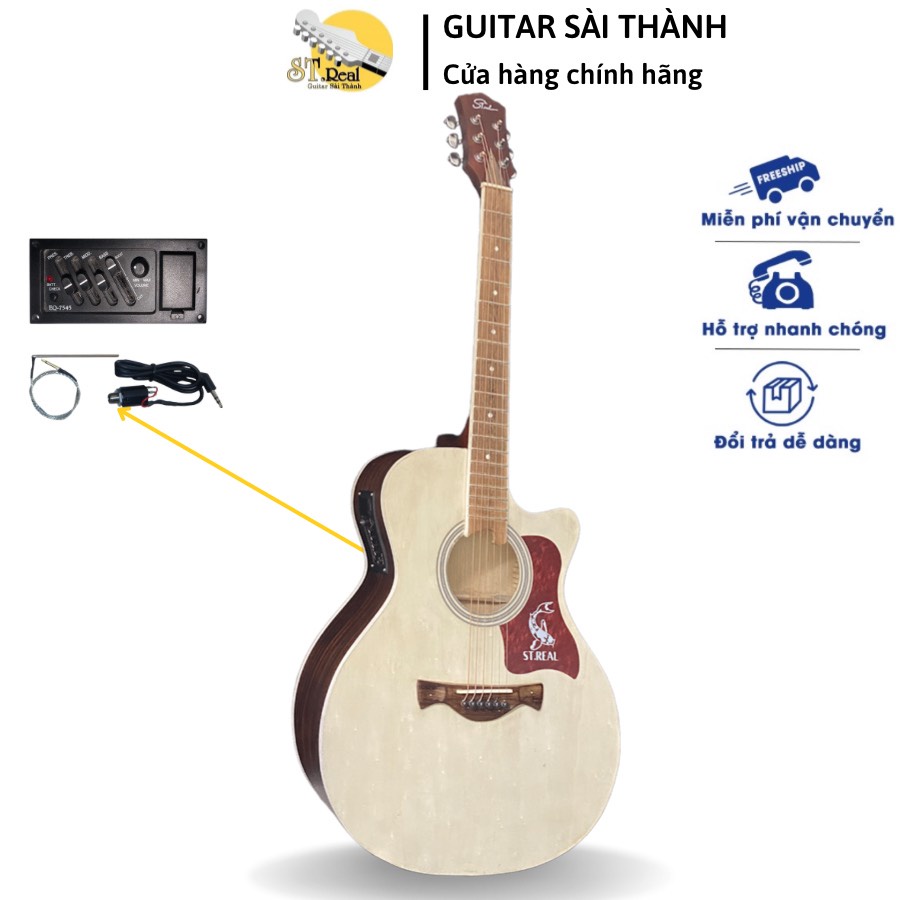 Đàn Guitar Acoustic Kết Nối Loa Chính Hãng ST.Real Guitar Sài Thành Mã ST-X1EQ