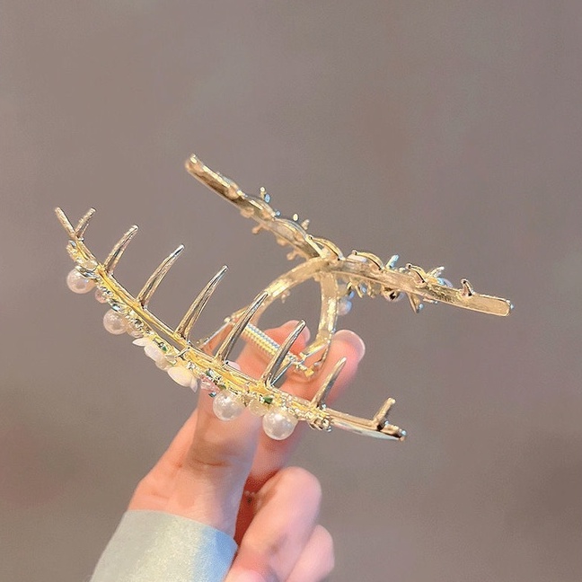 Kẹp Tóc Cỡ Lớn Bằng Kim Loại Hình Hoa Thời Trang Mùa Hè