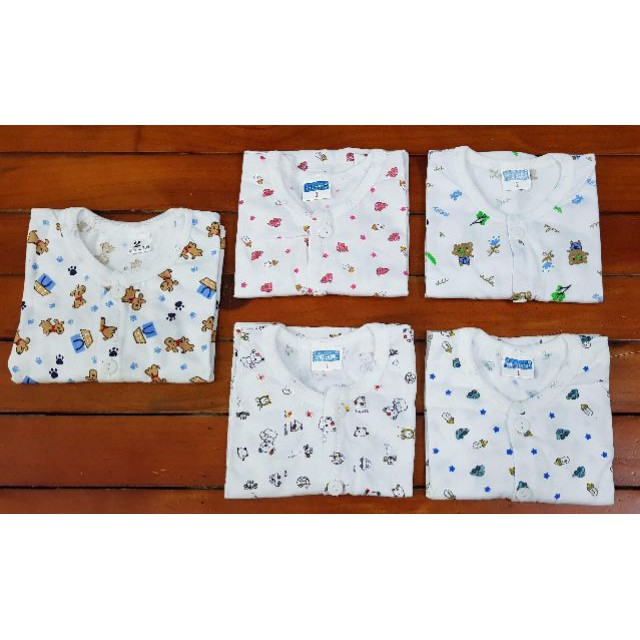 Áo sơ sinh dài tay trắng chất cotton mềm mịn cho bé size 1,2,3,4 - Quần áo sơ sinh - 2X MART