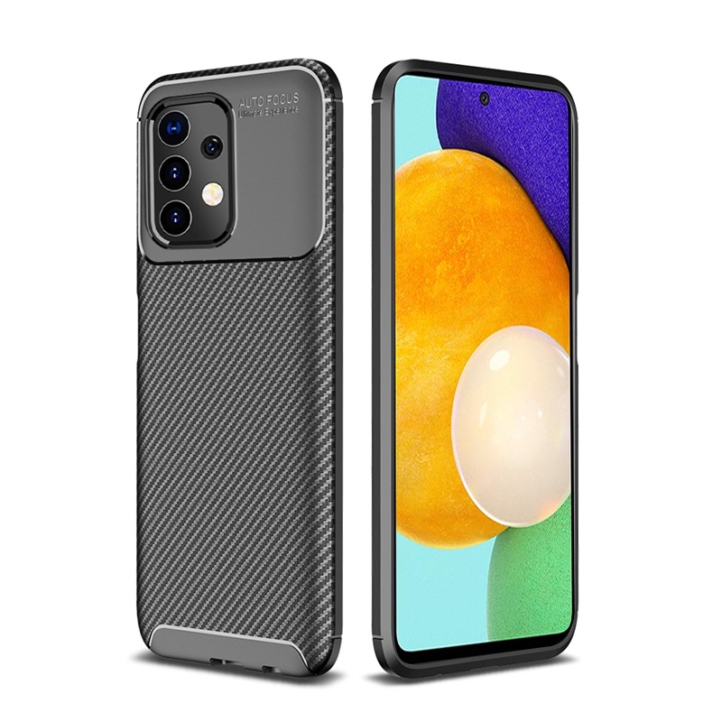 Ốp Điện Thoại Silicon Mềm Kết Cấu Sợi Carbon Nhám Cho Samsung Galaxy A23 A52S A52 A72 M52 4G 5G A 23 52 72