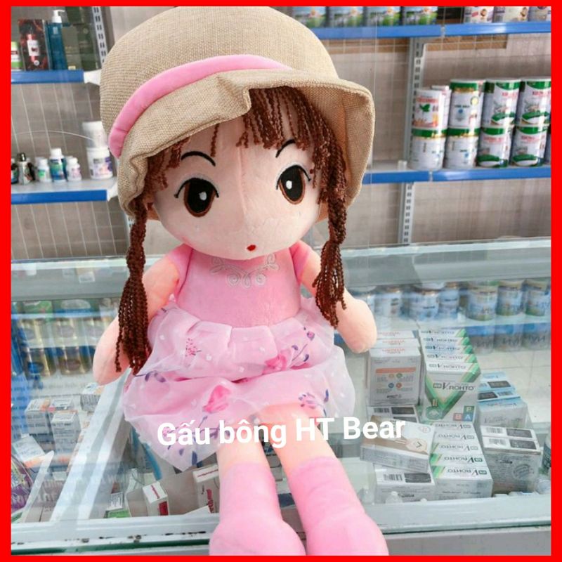 Búp bê nhồi bông đội mũ xinh xắn 60cm,45cm