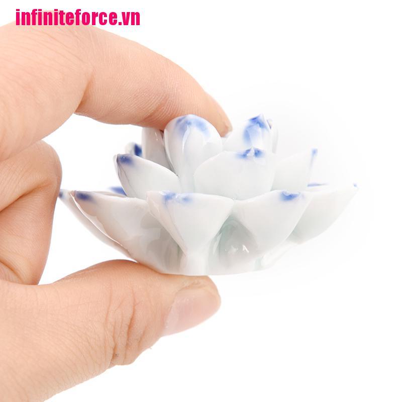 Đế Đốt Trầm Hương Hình Hoa Sen Bằng Gốm Tỉ Lệ 1 / 3