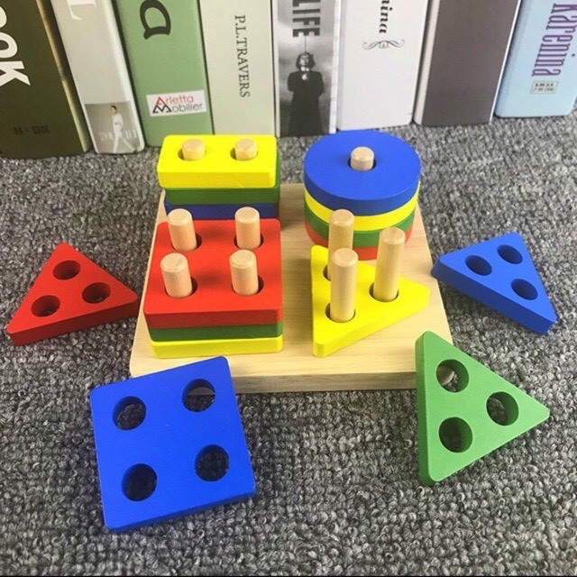 Đồ chơi gỗ Học hình khối màu sắc cho bé