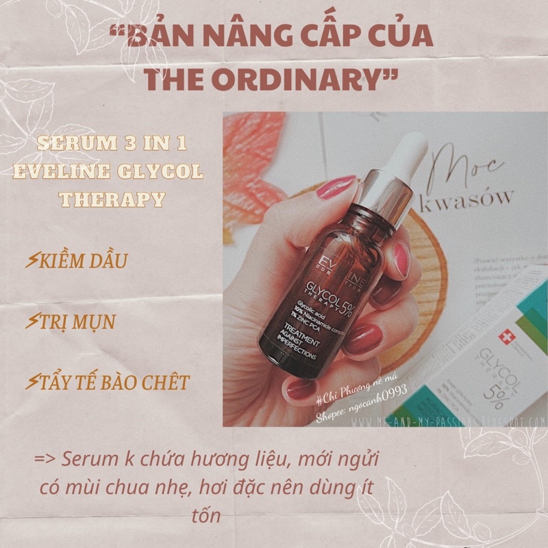 [BILL+ DATE MỚI]SERUM EVELINЕ 5% GLYCOL THERAPY