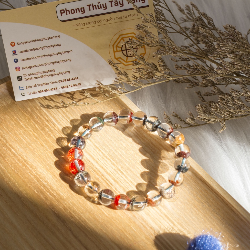 Vòng Tay Phong Thủy Đá Ưu Liinh Tự Nhiên [TẶNG HỘP GỖ] nam nữ mệnh Kim Mộc Thủy Hỏa Thổ - Phong Thủy Tây Tạng