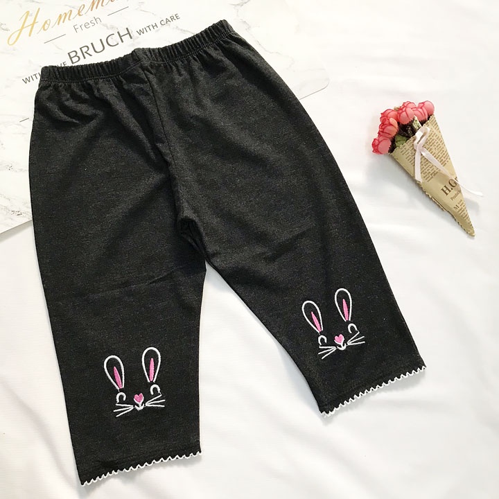 Quần legging lửng bé gái thun cotton 4 chiều - QG42