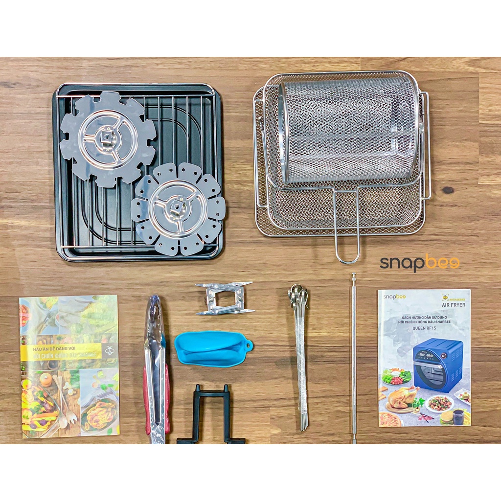Nồi chiên không dầu Snapbee Queen RF15  - Dung tích 15L,  màn hình hiển thị Oled, công nghệ Mỹ