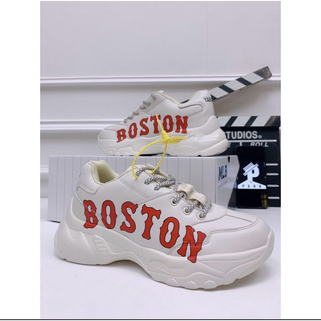 Giày MLB boston độn đế tăng chiều cao thể thao sneaker Hot Trend [Full box, Full bill]