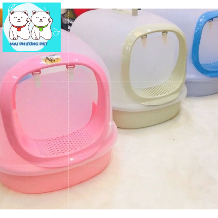 Nhà Đi Vệ Sinh Cho Mèo AG+ có nắp che xinh xắn với công nghệ xử lý kháng khuẩn tối ưu hóa giúp làm đẹp