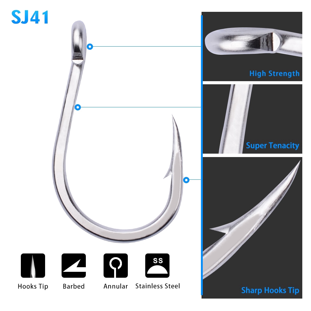 Set 10 lưỡi móc câu Inox siêu sắc nét chuyên dụng câu cá