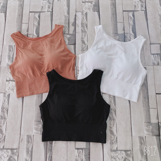 [Mã FAMAYWA giảm 10K đơn 50K] Áo ba lỗ crop có mút đệm ngực 3 màu | BigBuy360 - bigbuy360.vn