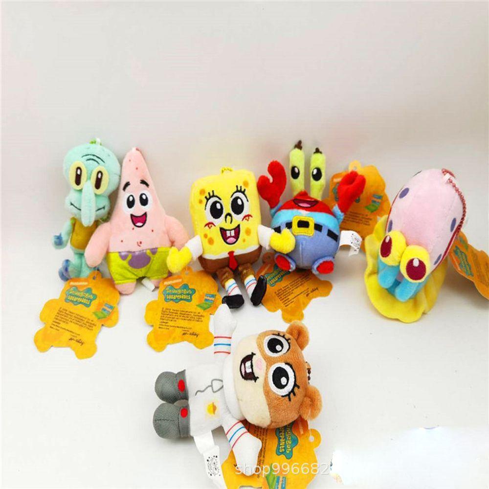 Đồ Chơi Thú Nhồi Bông Hình Spongebob Trang Trí Ba Lô / Móc Khóa Hành Lý Cho Bé