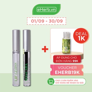 Combo Lipgloss Dưỡng Môi và Mascara Dầu Dừa với Tinh Chất Dưỡng Môi Dầu Dừa MILAGANICS 5ml/ Cây