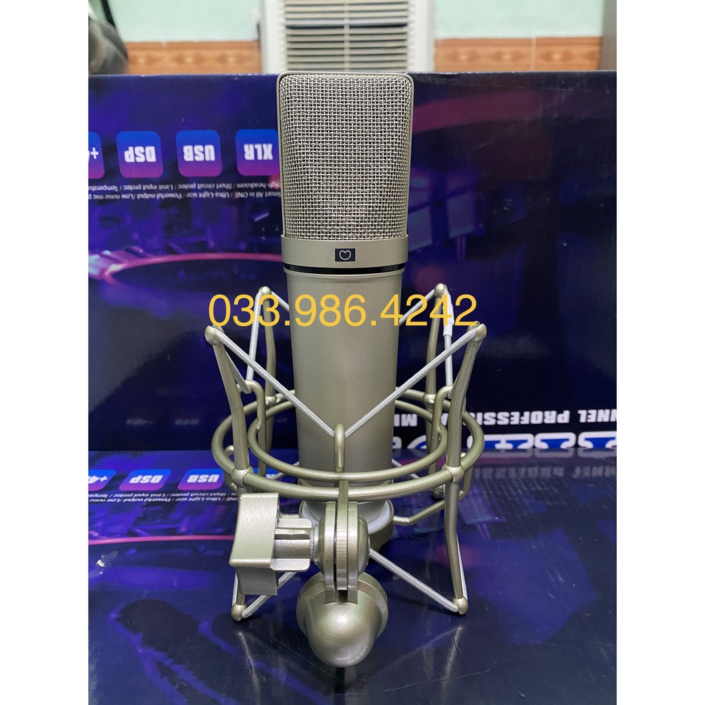 Mic thu âm AQTA U87  FREESHIP Micro thu âm AQTA U87 hát livestream , thiết kế cực đẹp . Bảo hành 12 tháng