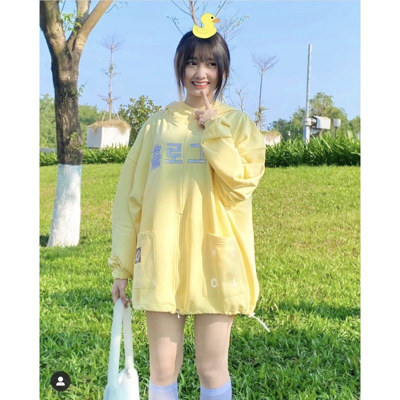 ÁO HOODIE 1/2 ZIP - Vàng | BigBuy360 - bigbuy360.vn