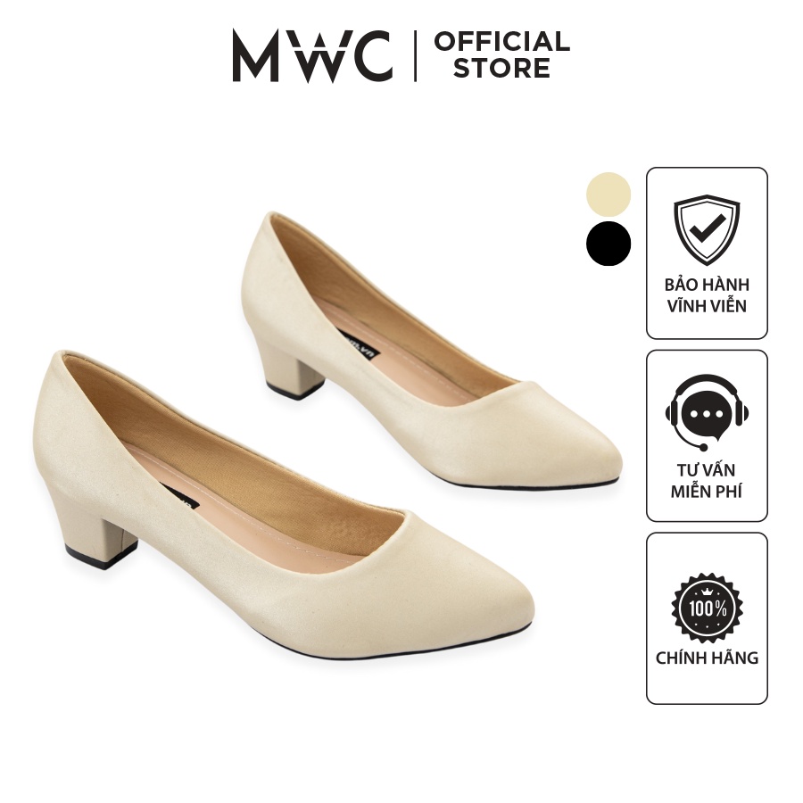Giày MWC 4240 - Giày Cao Gót Đế Vuông 5CM Bít Mũi Basic