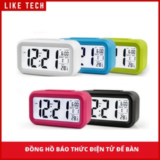 Đồng Hồ Điện Tử Để Bàn - Đồng Hồ Báo Thức Điện Tử Để Bàn Màn Hình LCD Đa Chức Năng: Thời Gian, Lịch, Báo Thức, Nhiệt Độ