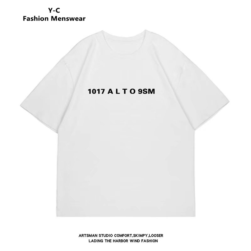 Áo Thun Tay Ngắn Dáng Rộng Cổ Tròn In Chữ Thời Trang Mùa Hè Cho Nam Và Nữ Size M-8XL