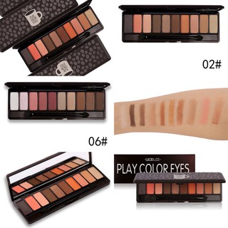 Phấn mắt 10 ô màu wodwod play color eyes ly càfê đam mê