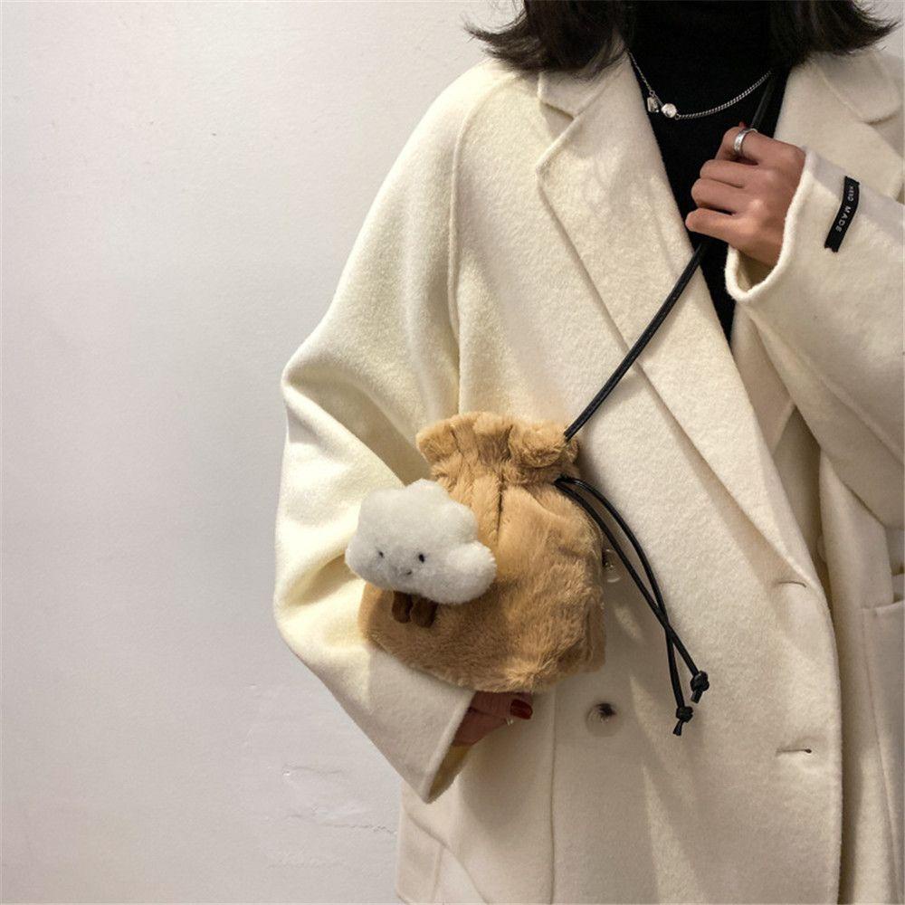 MIH Túi Dây Rút Mini Thời Trang Mùa Đông Xinh Xắn