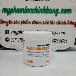 SALE LỖ DẦU HẤP TÓC BƠ GLOSSCO AVOCADO 500ML (DATE 5/2024)