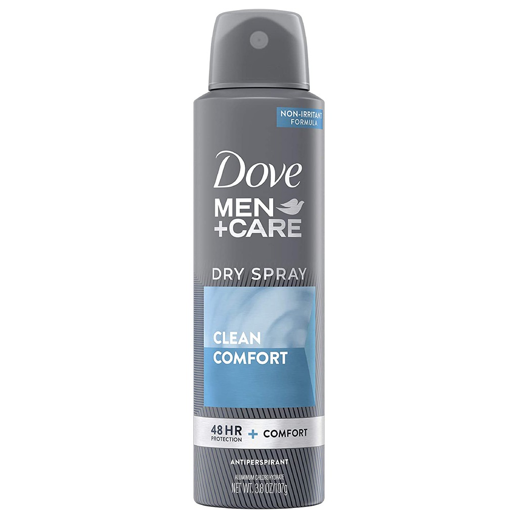 Xịt khử mùi nam Dove Men+Care Dry Spray Antiperspirant Deodorant Clean Comfort 107g/150ml (Mỹ)