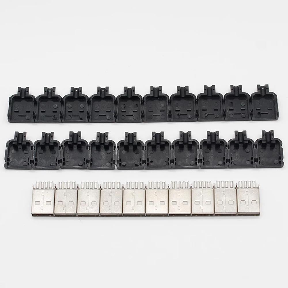 Ổ Cắm USB 2.0 4 Pin Vỏ Nhựa Màu Đen Chất Lượng Cao