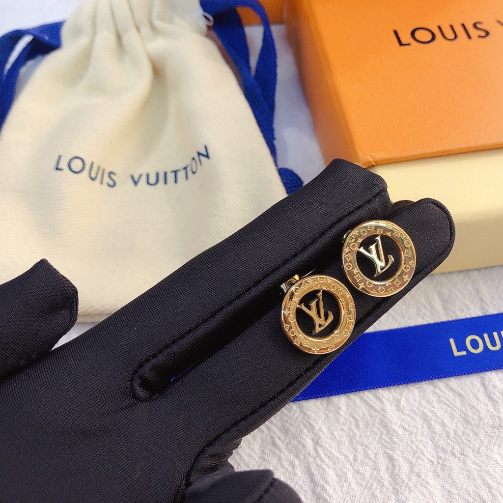 Bông tai hình chữ lv thời trang cho nữ